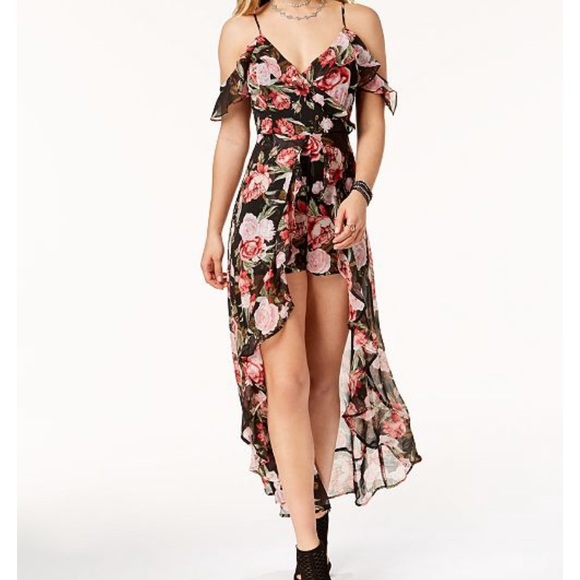 Material Girl Pants - NWT Material Girl rose print romper - SM